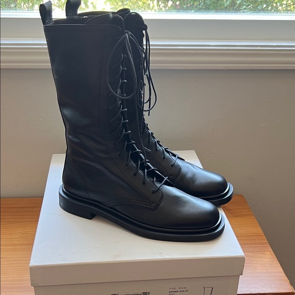 The Row Ranger Lace-Up Leather Boots - Picture 3 of 7
